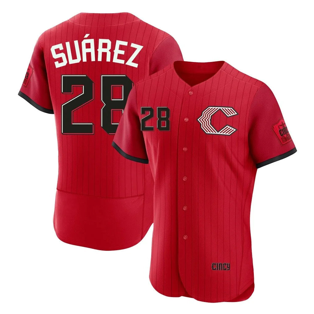 Boles C.Reds #28 Eugenio Su¨¢rez Player Red 2026 City Connect Limited Elite Home Stitched Jerseys