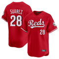 Boles C.Reds #28 Eugenio Su¨¢rez Player Red Home Limited Stitched Jerseys