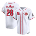 Boles C.Reds #28 Eugenio Su¨¢rez Player White Home Limited Stitched Jerseys