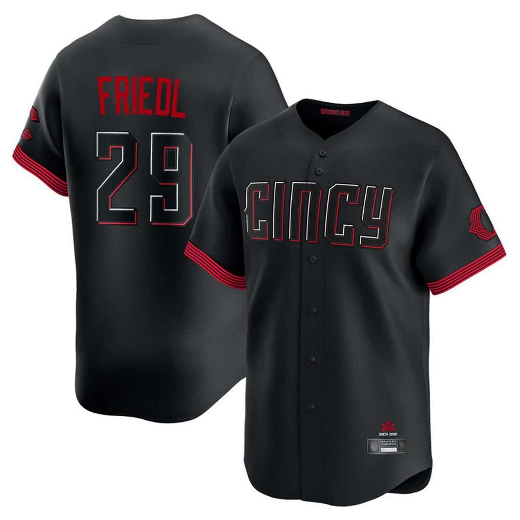 Boles C.Reds #29 TJ Friedl Player Black City Connect Home Limited Stitched Jerseys