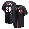 Boles C.Reds #29 TJ Friedl Player Black Fashion Out Home Game Stitched Jerseys