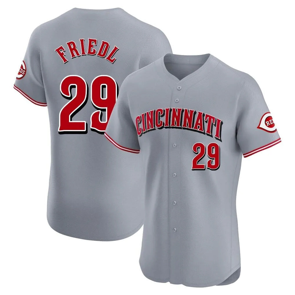 Boles C.Reds #29 TJ Friedl Player Gray Limited Elite Home Stitched Jerseys