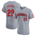 Boles C.Reds #29 TJ Friedl Player Gray Limited Elite Home Stitched Jerseys