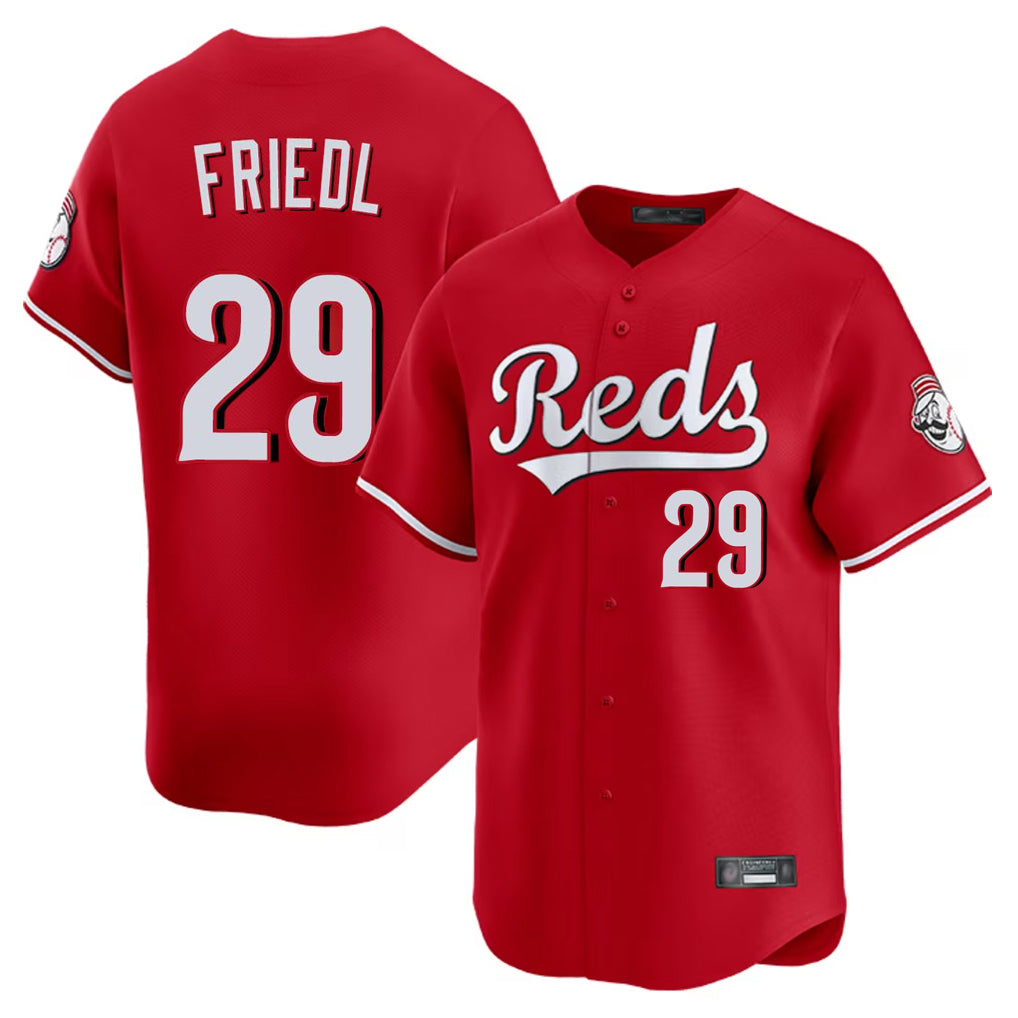 Boles C.Reds #29 TJ Friedl Player Red Home Limited Stitched Jerseys