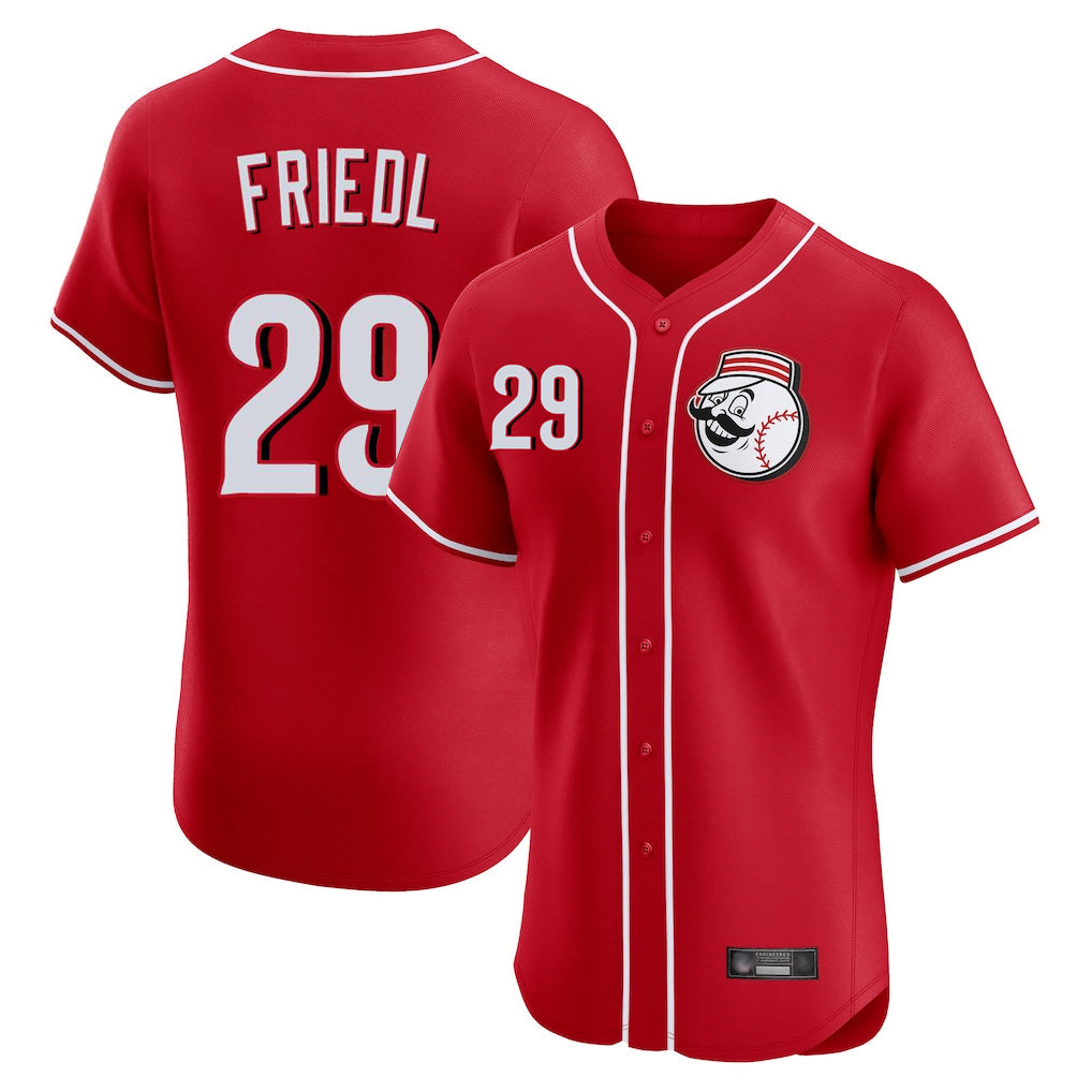 Boles C.Reds #29 TJ Friedl Player Red Limited Elite Home Game Stitched Jerseys