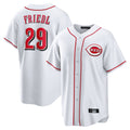 Boles C.Reds #29 TJ Friedl Player White Game Home Stitched Jerseys