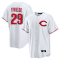 Boles C.Reds #29 TJ Friedl Player White Home Game Stitched Jerseys