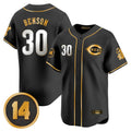 Boles C.Reds #30 Ken Griffey Player Black-Gold Vapor Premier Limited Home Stitched Jerseys