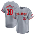 Boles C.Reds #30 Ken Griffey Player Gray Home Limited Stitched Jerseys