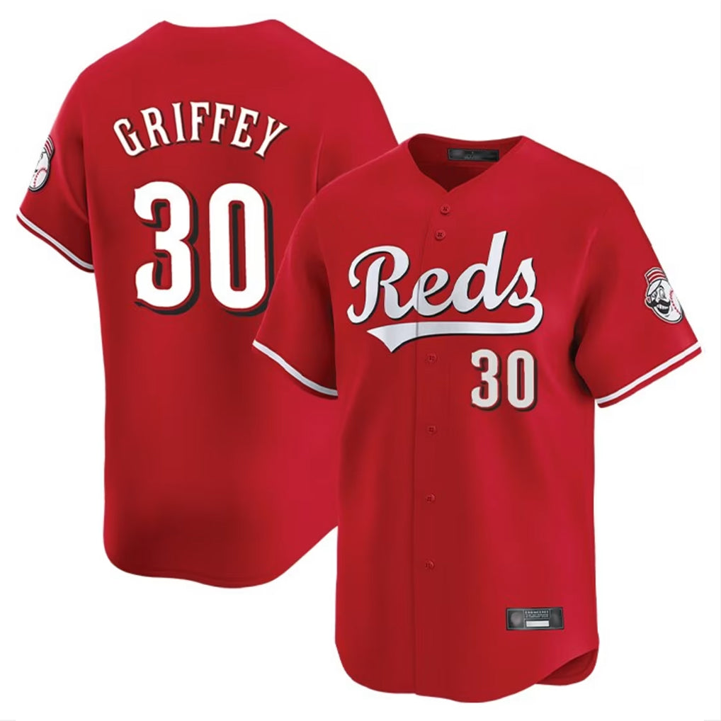 Boles C.Reds #30 Ken Griffey Player Red Home Limited Stitched Jerseys