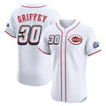 Boles C.Reds #30 Ken Griffey Player White Speedway Classic Limited Elite Home Stitched Jerseys