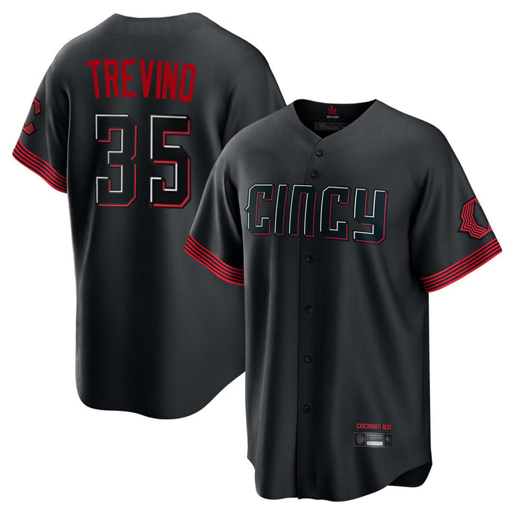 Boles C.Reds #35 Jose Trevino Player Black City Connect Home Game Stitched Jerseys