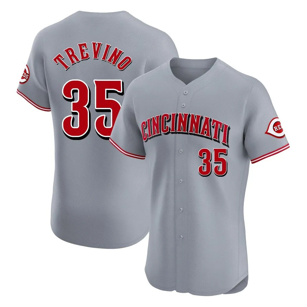 Boles C.Reds #35 Jose Trevino Player Gray Limited Elite Home Stitched Jerseys