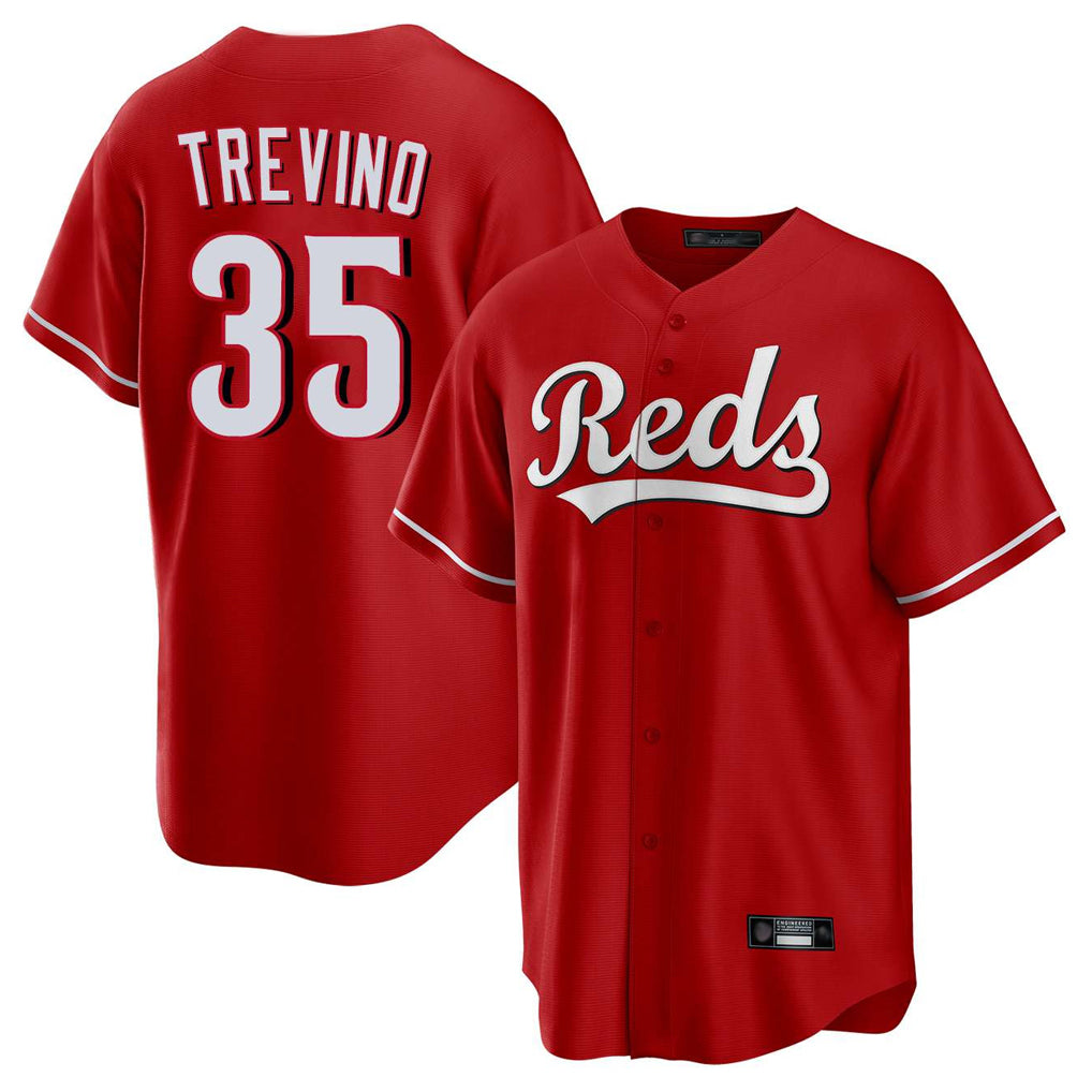 Boles C.Reds #35 Jose Trevino Player Red Home Game Stitched Jerseys