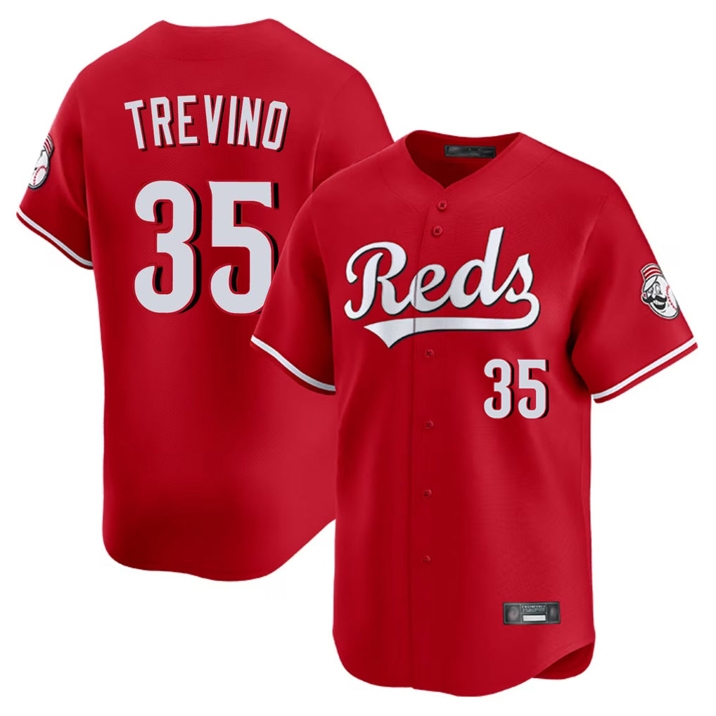 Boles C.Reds #35 Jose Trevino Player Red Home Limited Stitched Jerseys