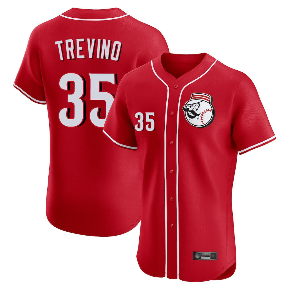 Boles C.Reds #35 Jose Trevino Player Red Limited Elite Home Game Stitched Jerseys