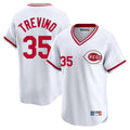 Boles C.Reds #35 Jose Trevino Player White Cooperstown Collection Limited T-shirt Home Stitched Jerseys