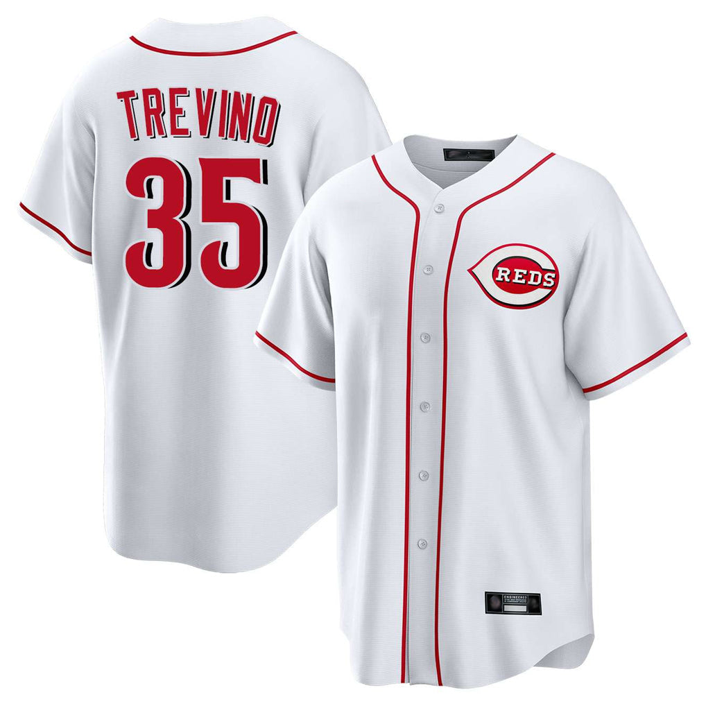 Boles C.Reds #35 Jose Trevino Player White Game Home Stitched Jerseys
