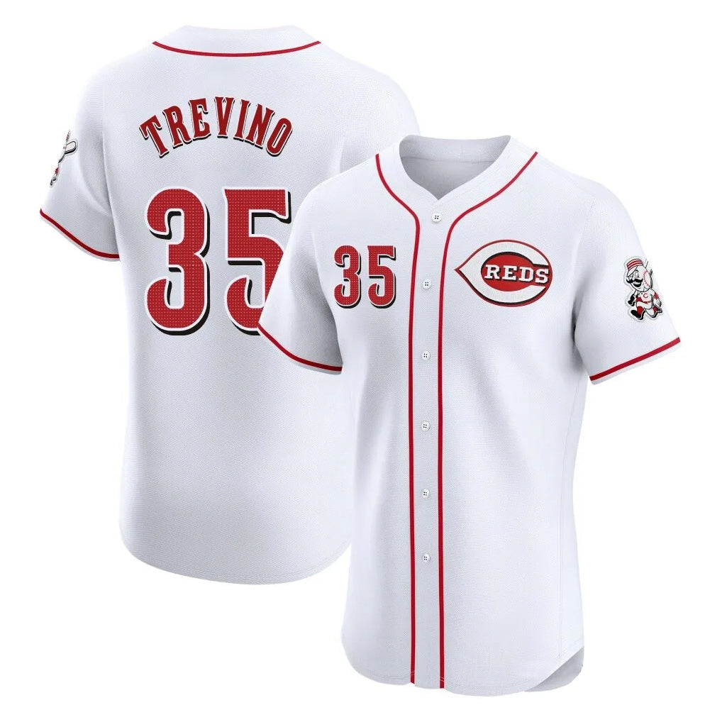 Boles C.Reds #35 Jose Trevino Player White Limited Elite Home Stitched Jerseys