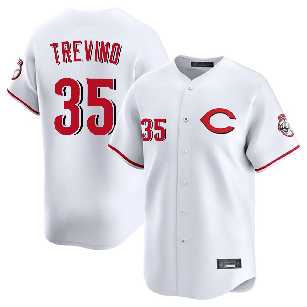 Boles C.Reds #35 Jose Trevino Player White Limited Home Stitched Jerseys