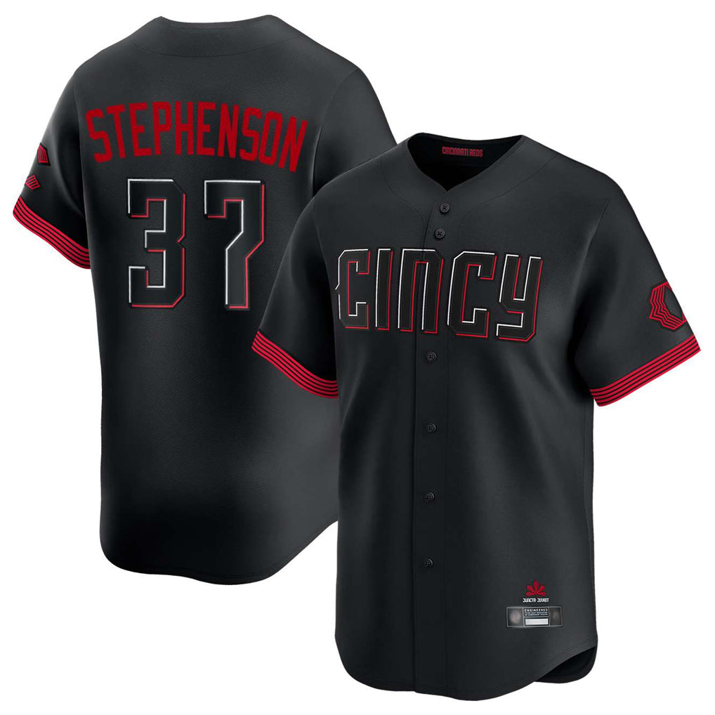 Boles C.Reds #37 Tyler Stephenson Player Black City Connect Home Limited Stitched Jerseys
