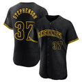 Boles C.Reds #37 Tyler Stephenson Player Black Snake Skin City Limited Elite Home Stitched Jerseys