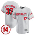 Boles C.Reds #37 Tyler Stephenson Player Gray Vapor Premier Limited Home Stitched Jerseys