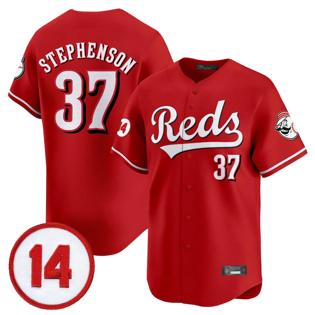 Boles C.Reds #37 Tyler Stephenson Player Red Vapor Premier Limited Home Stitched Jerseys