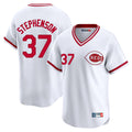 Boles C.Reds #37 Tyler Stephenson Player White Cooperstown Collection Limited T-shirt Home Stitched Jerseys