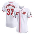 Boles C.Reds #37 Tyler Stephenson Player White Limited Elite Home Stitched Jerseys
