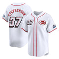 Boles C.Reds #37 Tyler Stephenson Player White Speedway Classic Home Limited Stitched Jerseys
