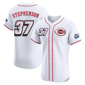 Boles C.Reds #37 Tyler Stephenson Player White Speedway Classic Limited Elite Home Stitched Jerseys