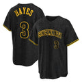 Boles C.Reds #3 Ke'Bryan Hayes Player Black Snake Skin City Home Stitched Jerseys