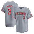 Boles C.Reds #3 Ke'Bryan Hayes Player Gray Home Limited Stitched Jerseys