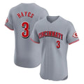Boles C.Reds #3 Ke'Bryan Hayes Player Gray Limited Elite Home Stitched Jerseys