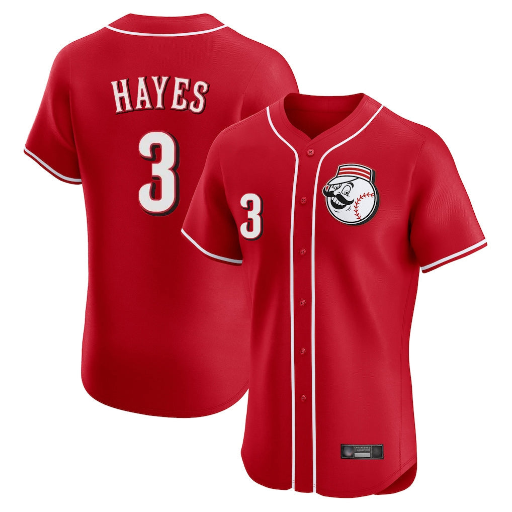 Boles C.Reds #3 Ke'Bryan Hayes Player Red Limited Elite Home Game Stitched Jerseys