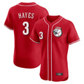 Boles C.Reds #3 Ke'Bryan Hayes Player Red Limited Elite Home Game Stitched Jerseys