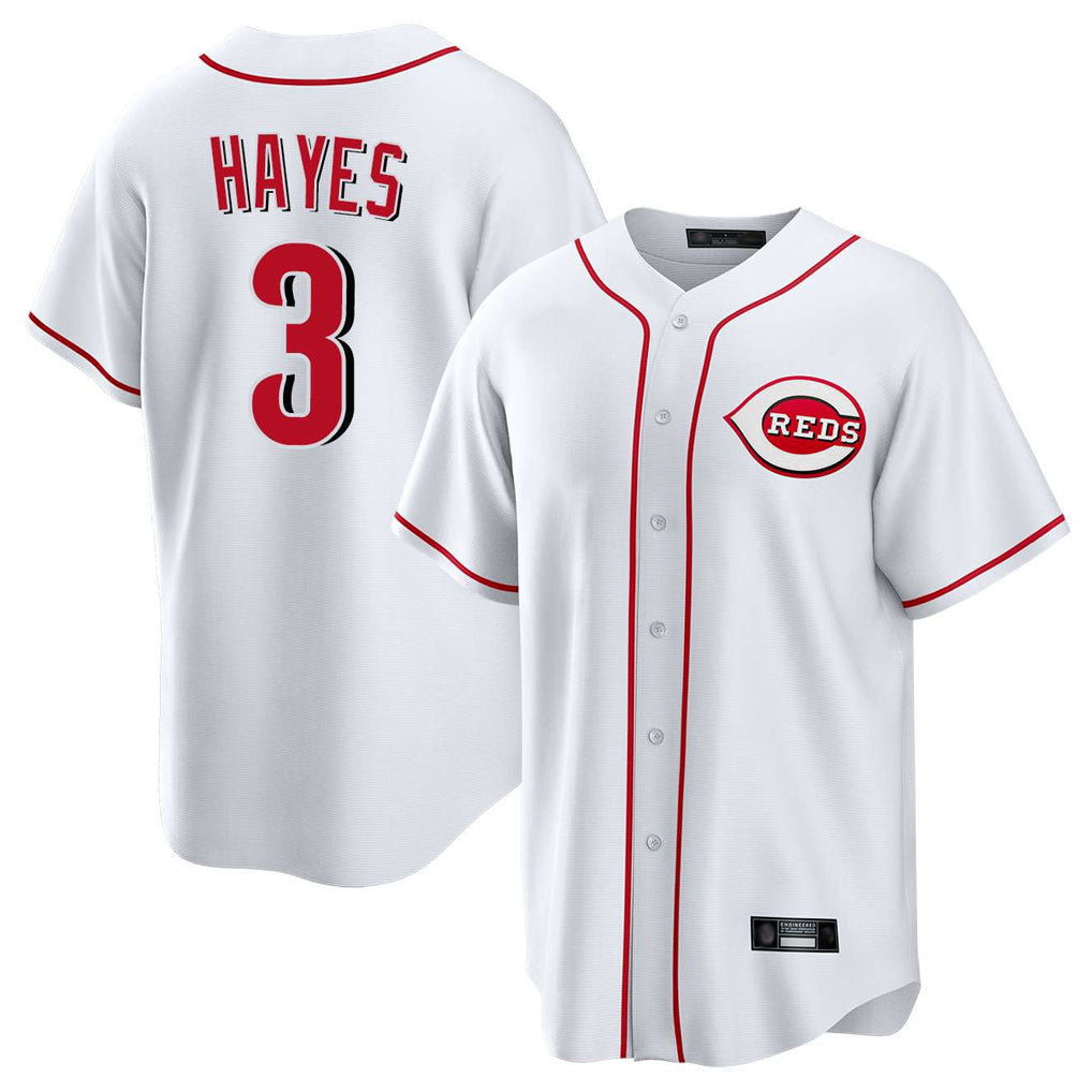 Boles C.Reds #3 Ke'Bryan Hayes Player White Game Home Stitched Jerseys