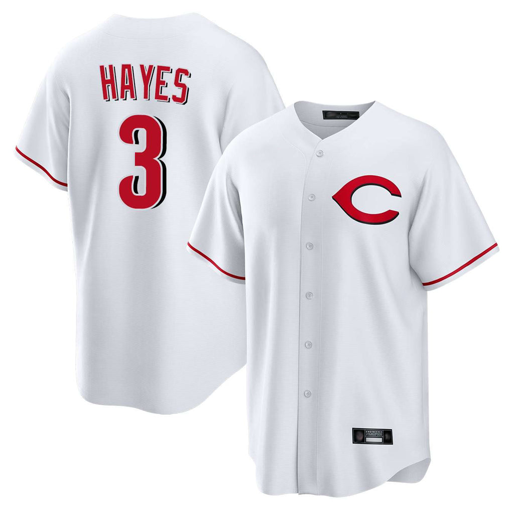 Boles C.Reds #3 Ke'Bryan Hayes Player White Home Game Stitched Jerseys