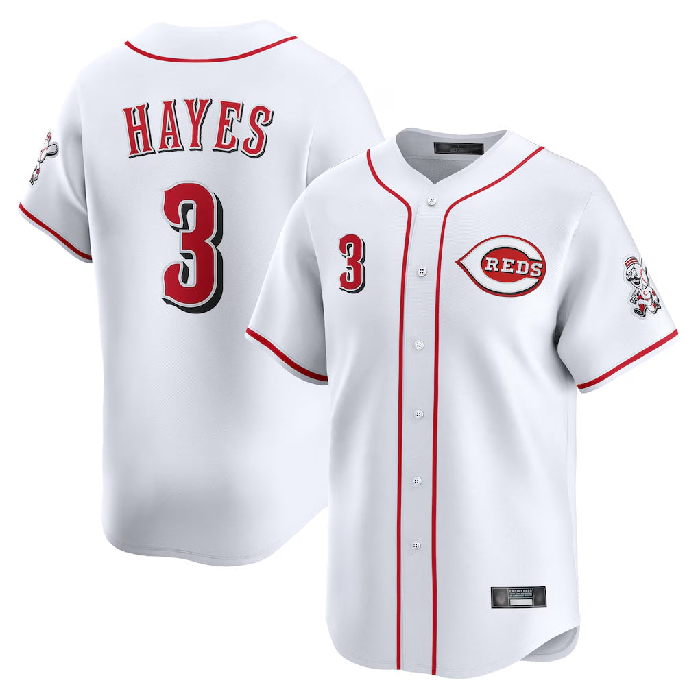 Boles C.Reds #3 Ke'Bryan Hayes Player White Home Limited Stitched Jerseys