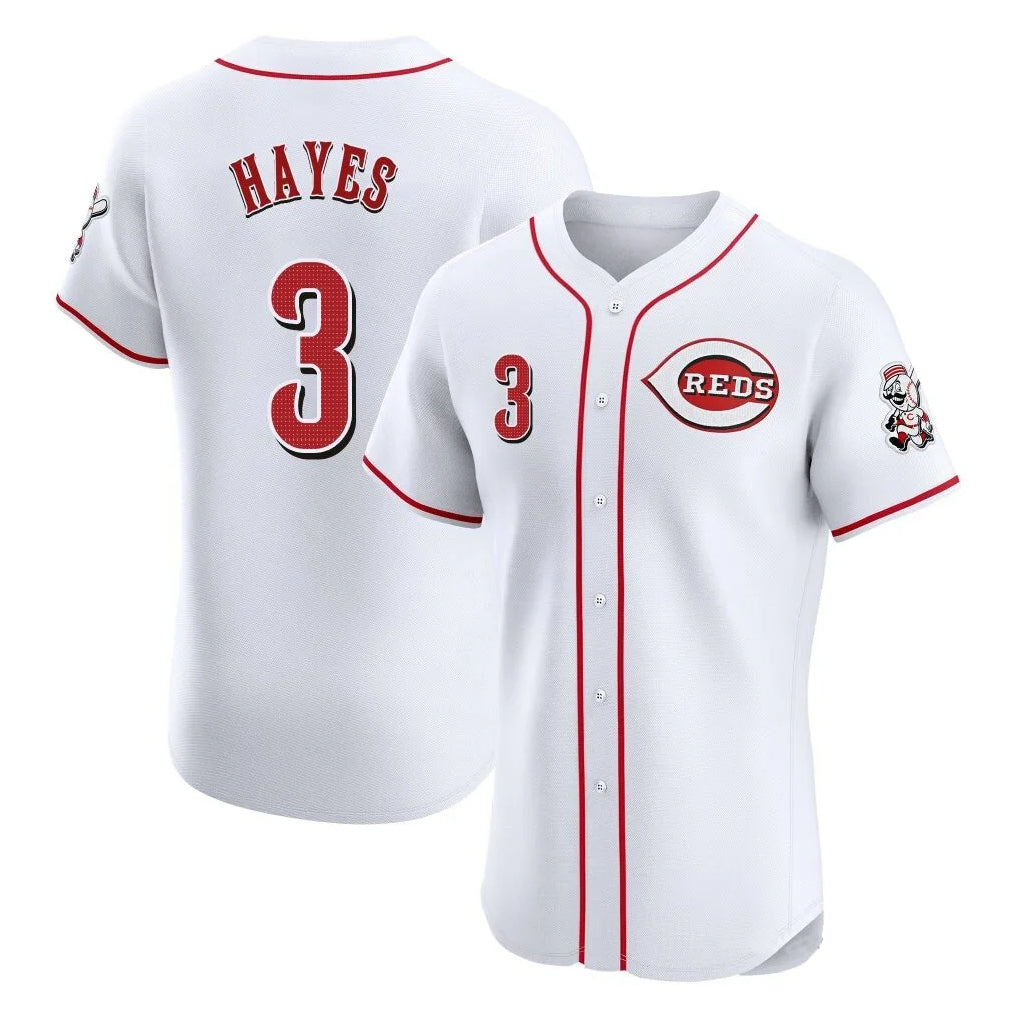 Boles C.Reds #3 Ke'Bryan Hayes Player White Limited Elite Home Stitched Jerseys