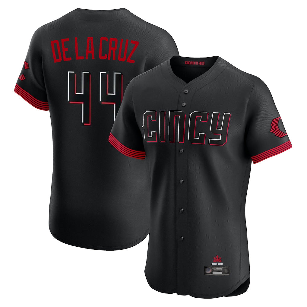 Boles C.Reds #44 Elly De La Cruz Player Black City Connect Limited Elite Home Stitched Jerseys
