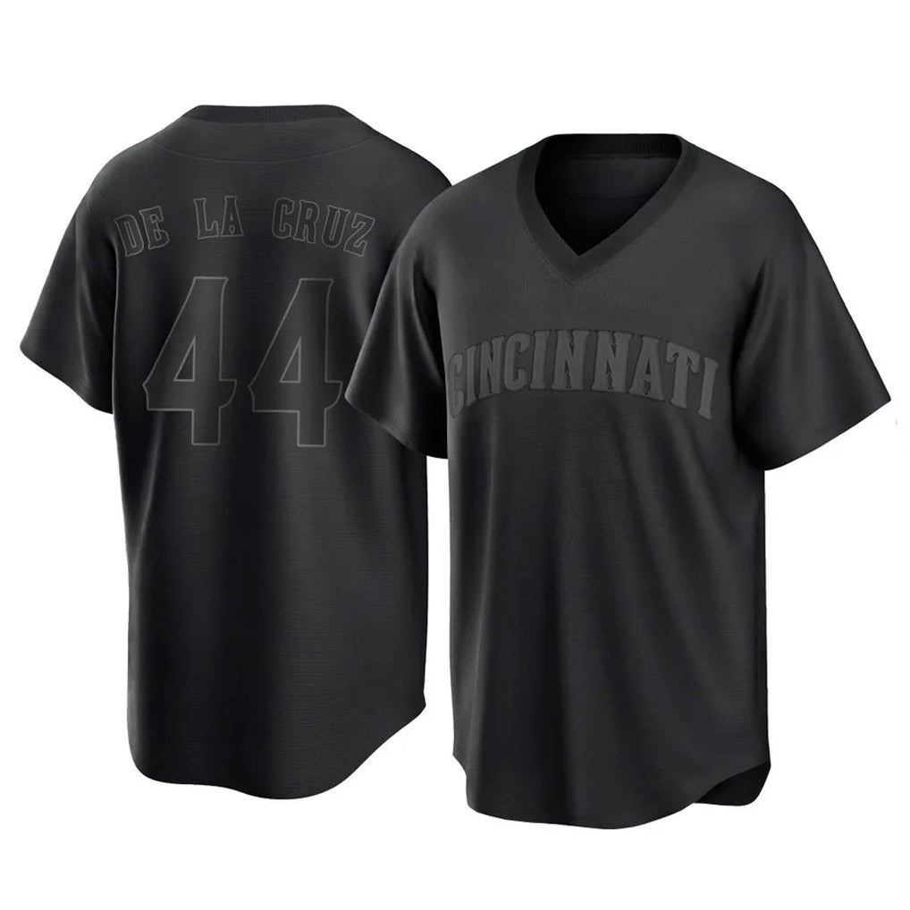 Boles C.Reds #44 Elly De La Cruz Player Black T-shirt Game Home Stitched Jerseys