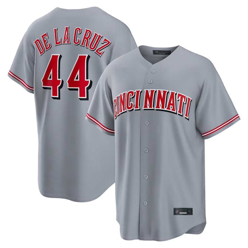 Boles C.Reds #44 Elly De La Cruz Player Gray Home Game Stitched Jerseys