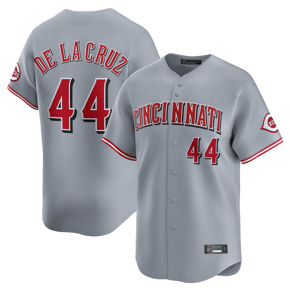 Boles C.Reds #44 Elly De La Cruz Player Gray Home Limited Stitched Jerseys