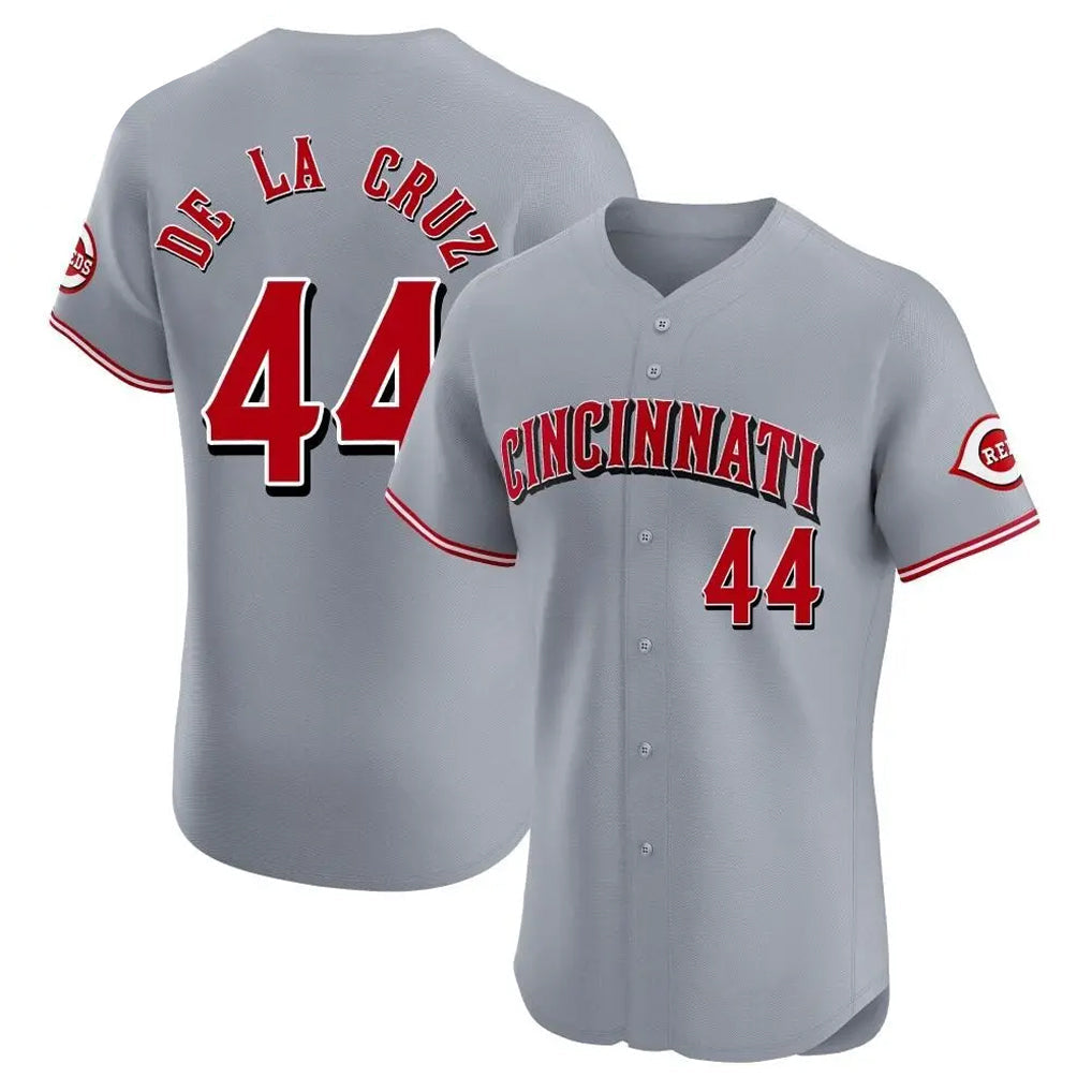 Boles C.Reds #44 Elly De La Cruz Player Gray Limited Elite Home Stitched Jerseys