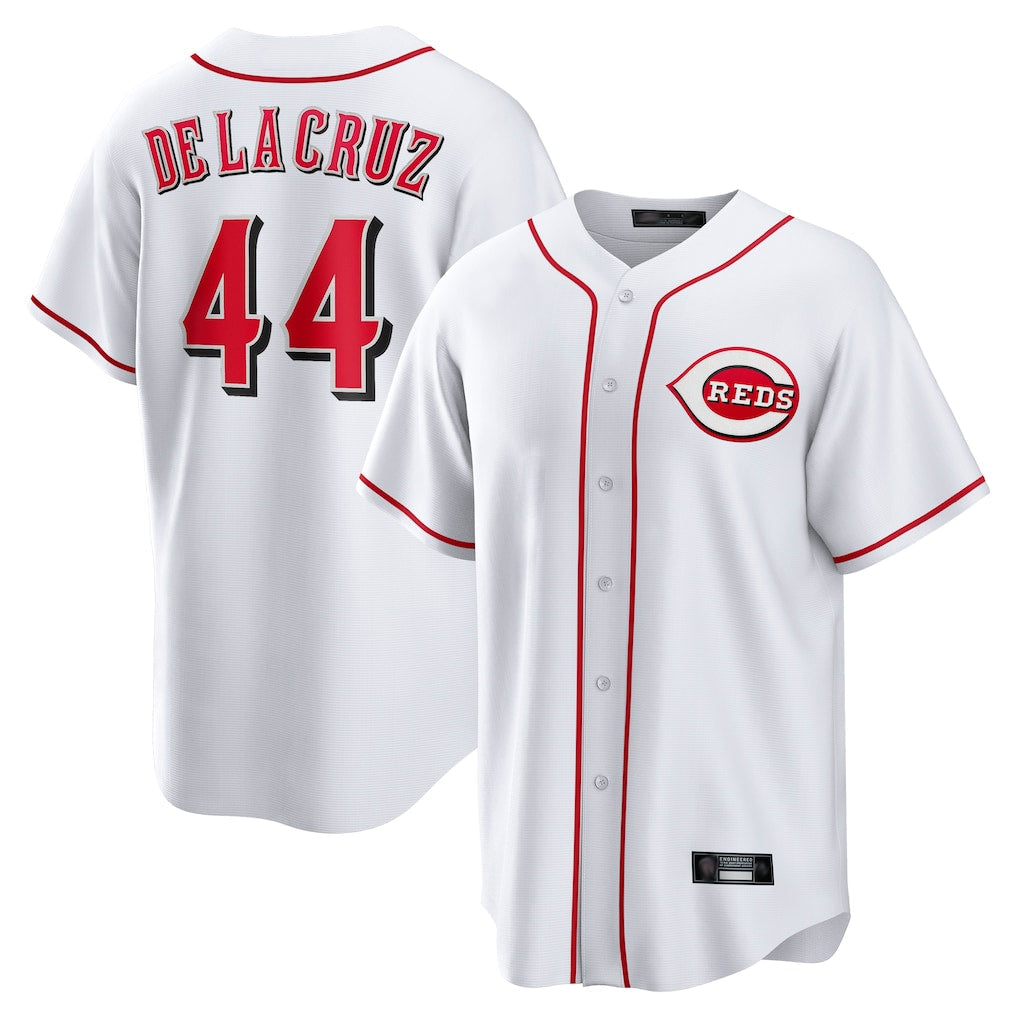 Boles C.Reds #44 Elly De La Cruz Player White Game Home Stitched Jerseys