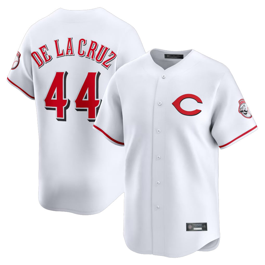 Boles C.Reds #44 Elly De La Cruz Player White Limited Home Stitched Jerseys