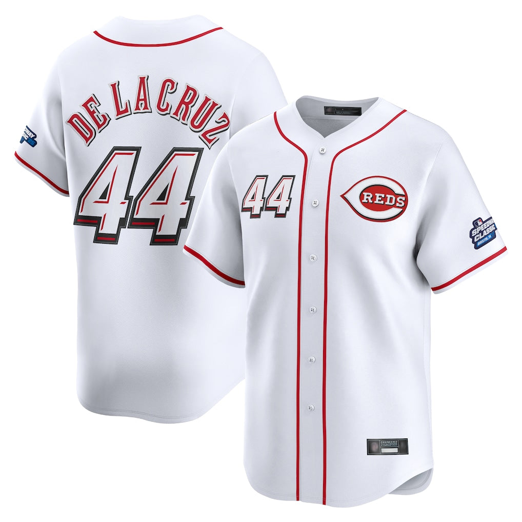 Boles C.Reds #44 Elly De La Cruz Player White Speedway Classic Home Limited Stitched Jerseys