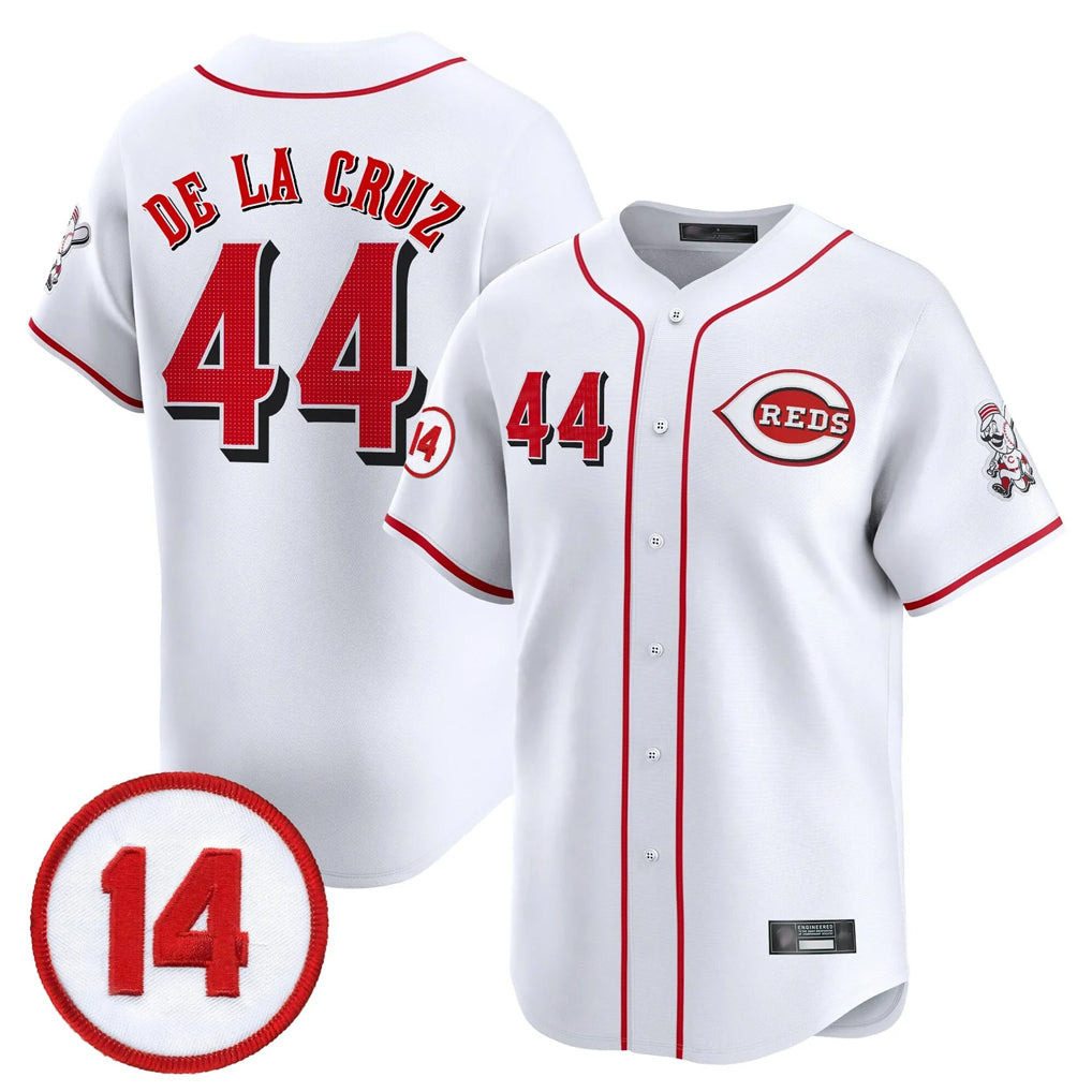 Boles C.Reds #44 Elly De La Cruz Player White Vapor Premier Limited Home Stitched Jerseys